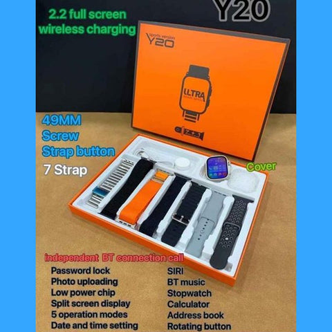 Y20 Ultra Smart watch with 7 Straps