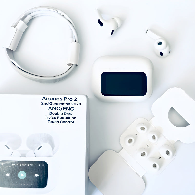 AIRPODS A9 PRO Touch Screen ANC/ENC Noise Reduction, Touch Control Wireless Headset TWS Noise Cancelling Earbud Bluetooth 5.4 Wireless Earbuds